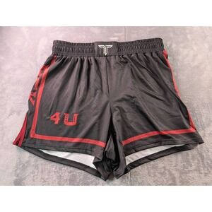 Takedown Wrestling Shorts Mens XL Black Red 4U Graphic Athletic Gym Training